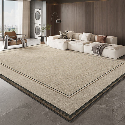Nordique Cloud Printed Area Rug – Ivory Faux Cashmere Non-Slip Living Room Rug