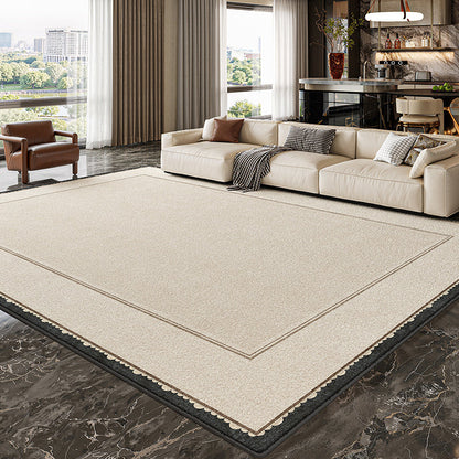 Nordique Cloud Printed Area Rug – Ivory Faux Cashmere Non-Slip Living Room Rug