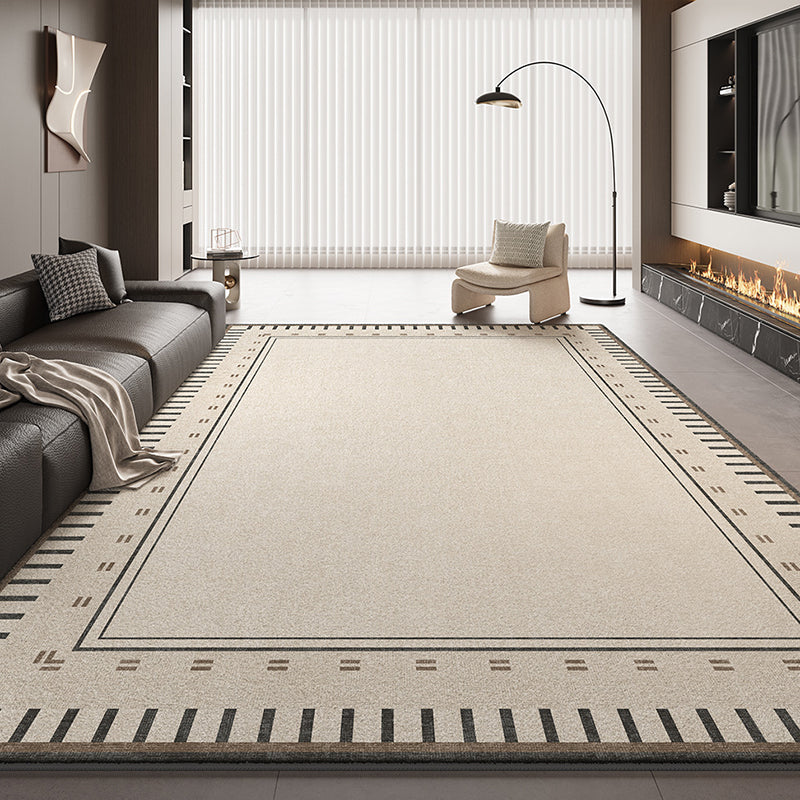 Nordique Cloud Printed Area Rug – Ivory Faux Cashmere Non-Slip Living Room Rug