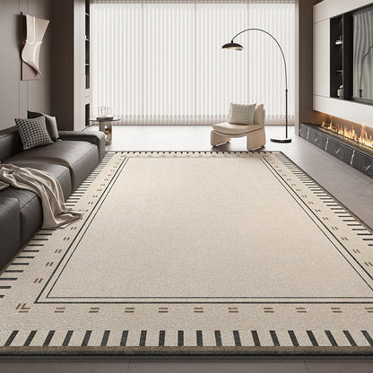 Nordique Cloud Printed Area Rug – Ivory Faux Cashmere Non-Slip Living Room Rug