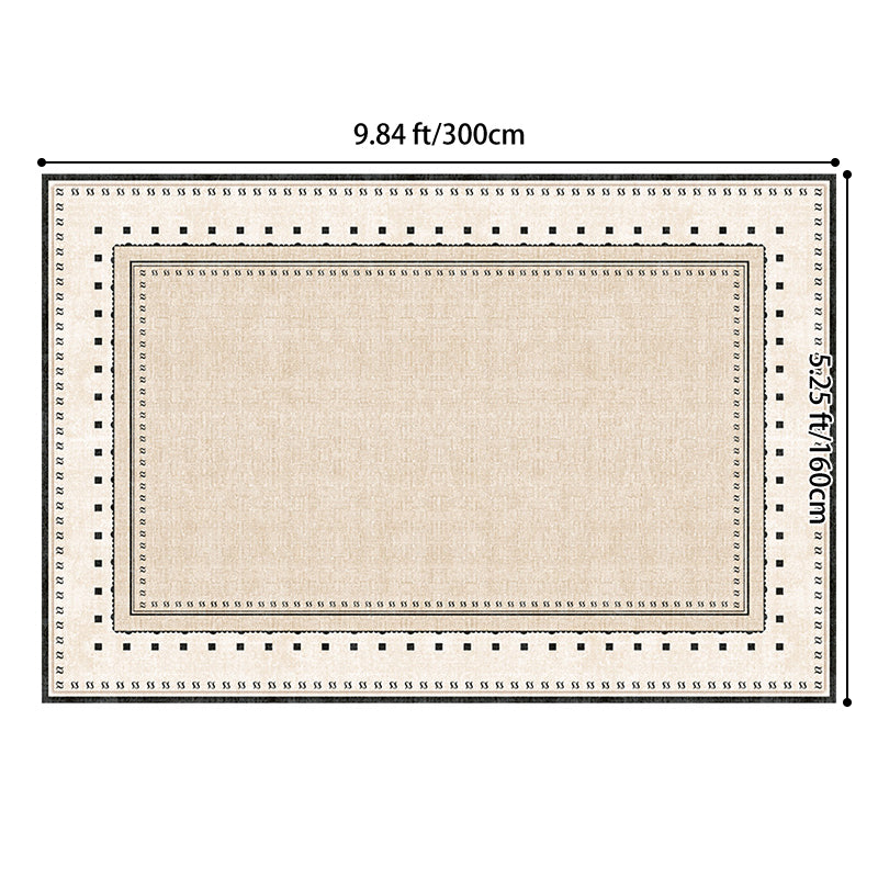 Nordique Cloud Printed Area Rug – Ivory Faux Cashmere Non-Slip Living Room Rug