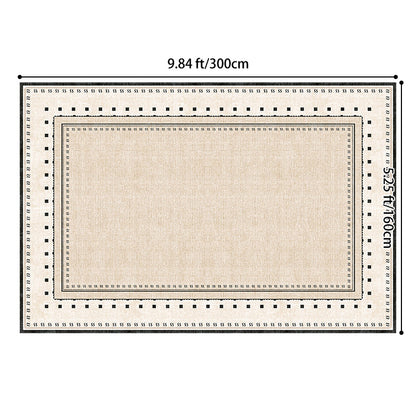 Nordique Cloud Printed Area Rug – Ivory Faux Cashmere Non-Slip Living Room Rug