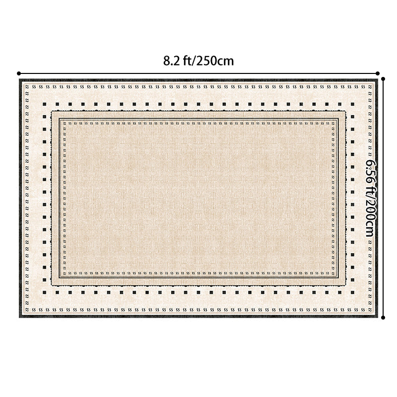 Nordique Cloud Printed Area Rug – Ivory Faux Cashmere Non-Slip Living Room Rug