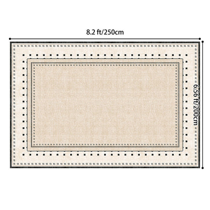 Nordique Cloud Printed Area Rug – Ivory Faux Cashmere Non-Slip Living Room Rug