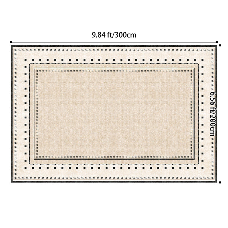 Nordique Cloud Printed Area Rug – Ivory Faux Cashmere Non-Slip Living Room Rug