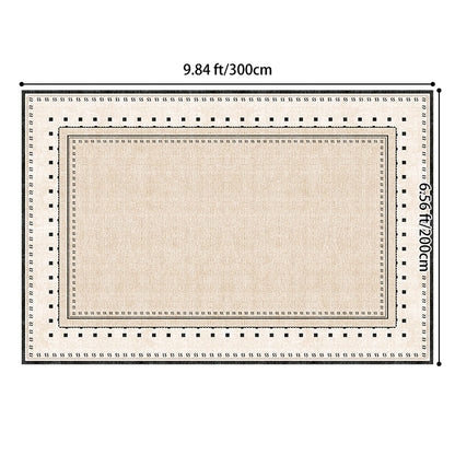 Nordique Cloud Printed Area Rug – Ivory Faux Cashmere Non-Slip Living Room Rug