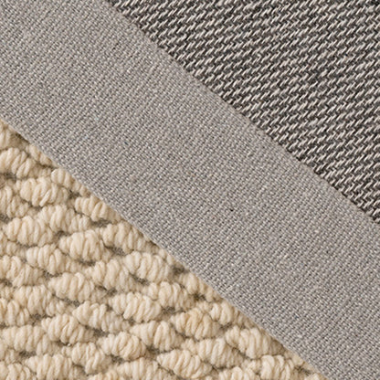 Nordic Serenity Wool Nylon Blend Rug – Warm Oatmeal Artisan Loop Pile Area Rug