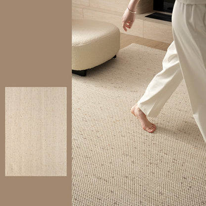Nordic Serenity Wool Nylon Blend Rug – Warm Oatmeal Artisan Loop Pile Area Rug