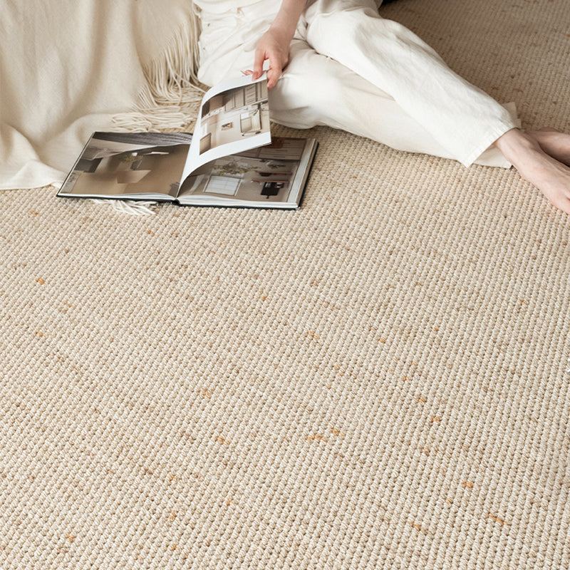 Nordic Serenity Wool Nylon Blend Rug – Warm Oatmeal Artisan Loop Pile Area Rug