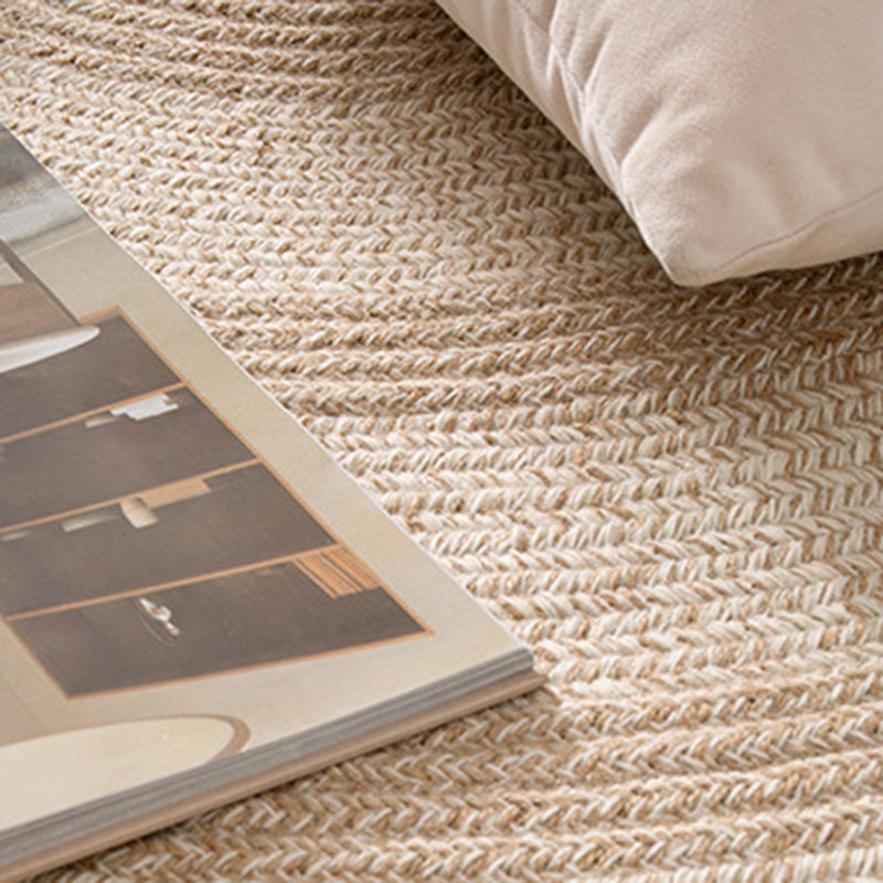Zen Earth Handwoven Wool Jute Round Rug – Japandi Textured Weave for Living Room