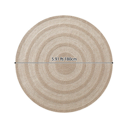 Zen Earth Handwoven Wool Jute Round Rug – Japandi Textured Weave for Living Room