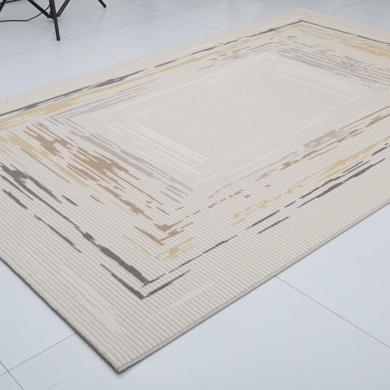 Zen Horizon Japandi Area Rug – Ivory 3D High-Low Sculpted Texture Rug