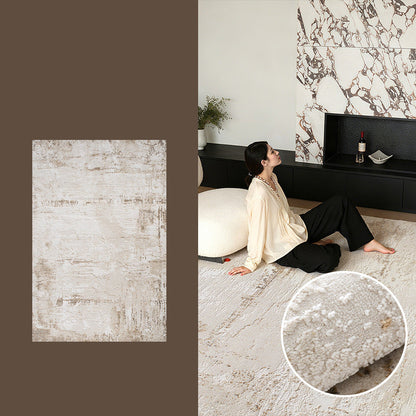 Zen Horizon Japandi Area Rug – Ivory 3D High-Low Sculpted Texture Rug
