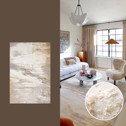 Zen Horizon Japandi Area Rug – Ivory 3D High-Low Sculpted Texture Rug