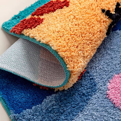 Meow-Gaze Carved Tufted Kids Rug – 3D Cat Pattern Non-Slip Rug