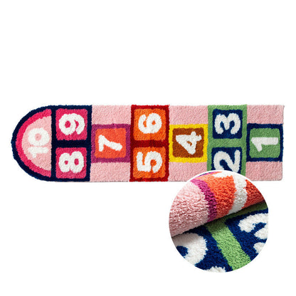 Meow-Gaze Carved Tufted Kids Rug – 3D Cat Pattern Non-Slip Rug