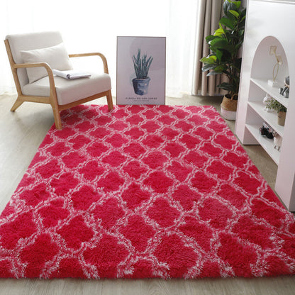 Faux Silk Wool Area Rug – Plush Reversible Rug for Living Room and Bedroom