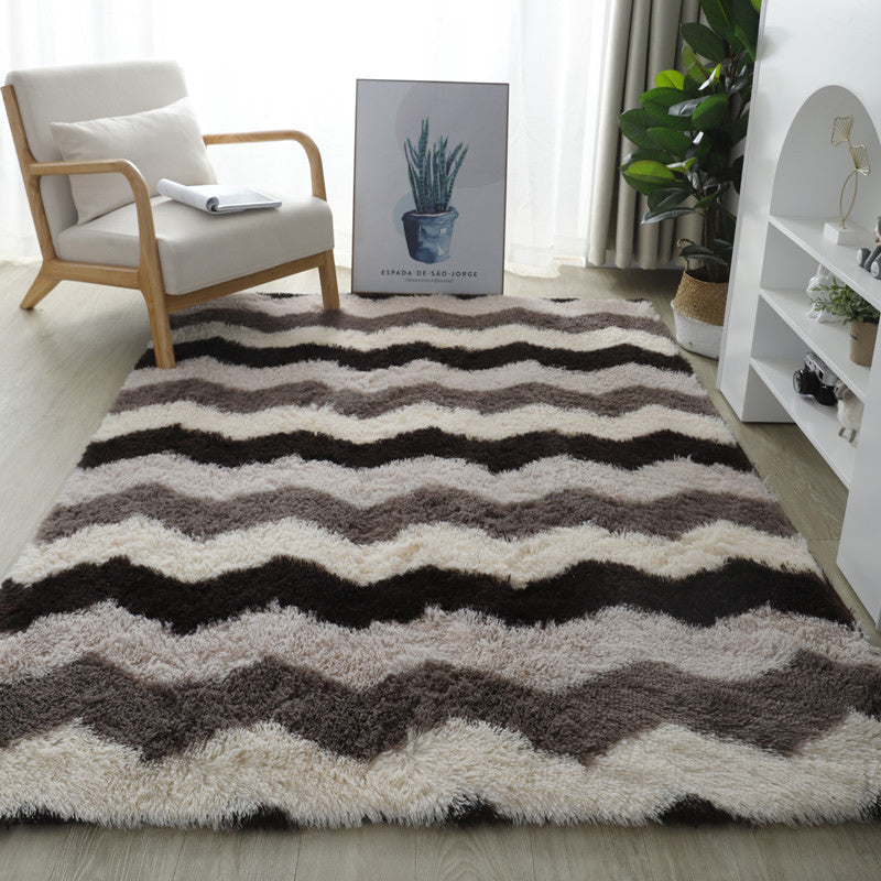 Faux Silk Wool Area Rug – Plush Reversible Rug for Living Room and Bedroom