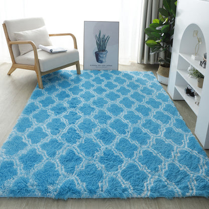 Faux Silk Wool Area Rug – Plush Reversible Rug for Living Room and Bedroom