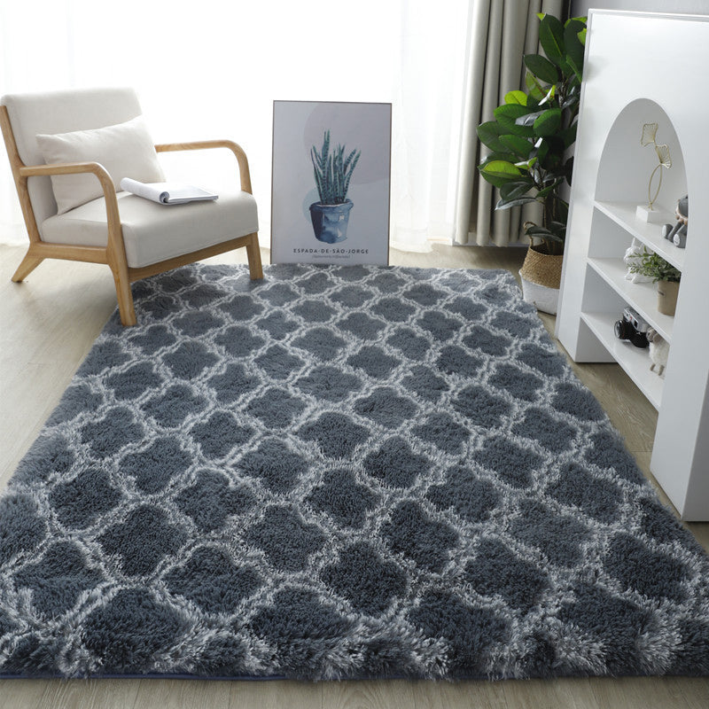 Faux Silk Wool Area Rug – Plush Reversible Rug for Living Room and Bedroom