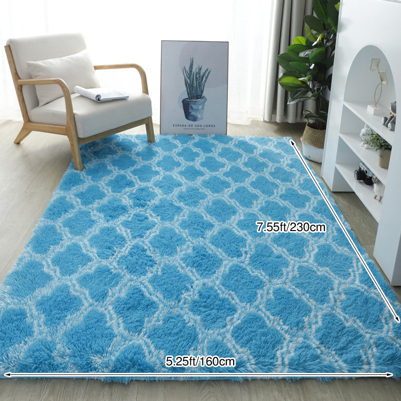 Faux Silk Wool Area Rug – Plush Reversible Rug for Living Room and Bedroom