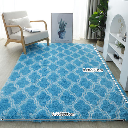 Faux Silk Wool Area Rug – Plush Reversible Rug for Living Room and Bedroom