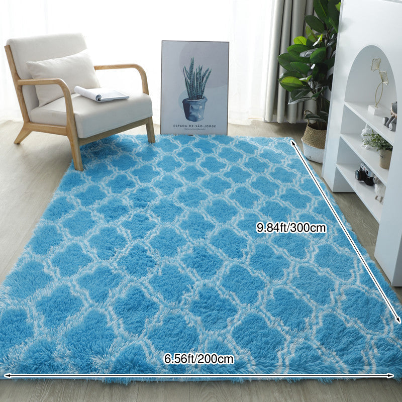 Faux Silk Wool Area Rug – Plush Reversible Rug for Living Room and Bedroom