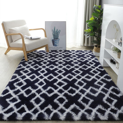 Faux Silk Wool Area Rug – Plush Reversible Rug for Living Room and Bedroom