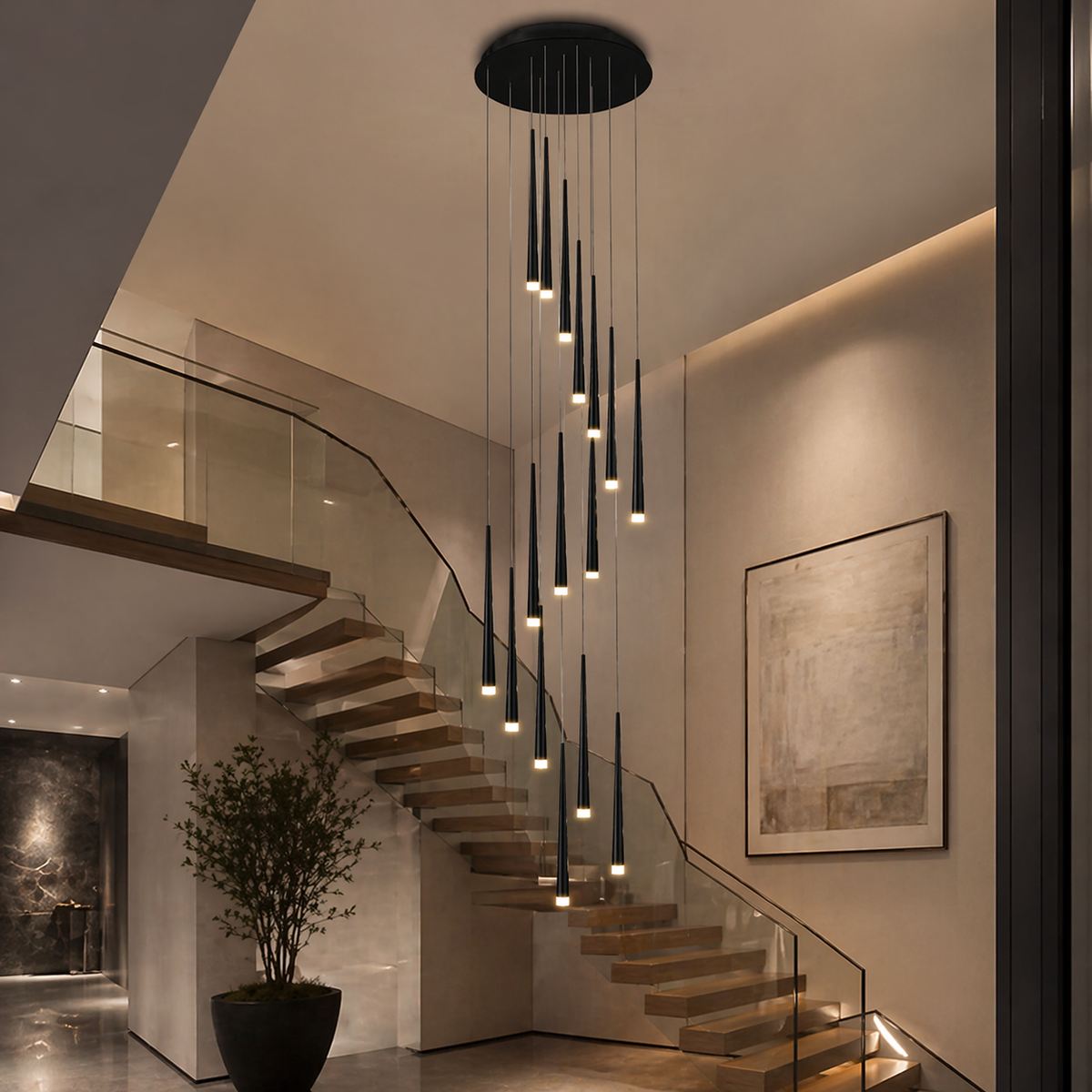 Nordic Flush Mount Ceiling Light | Dimmable LED 6-68 Heads