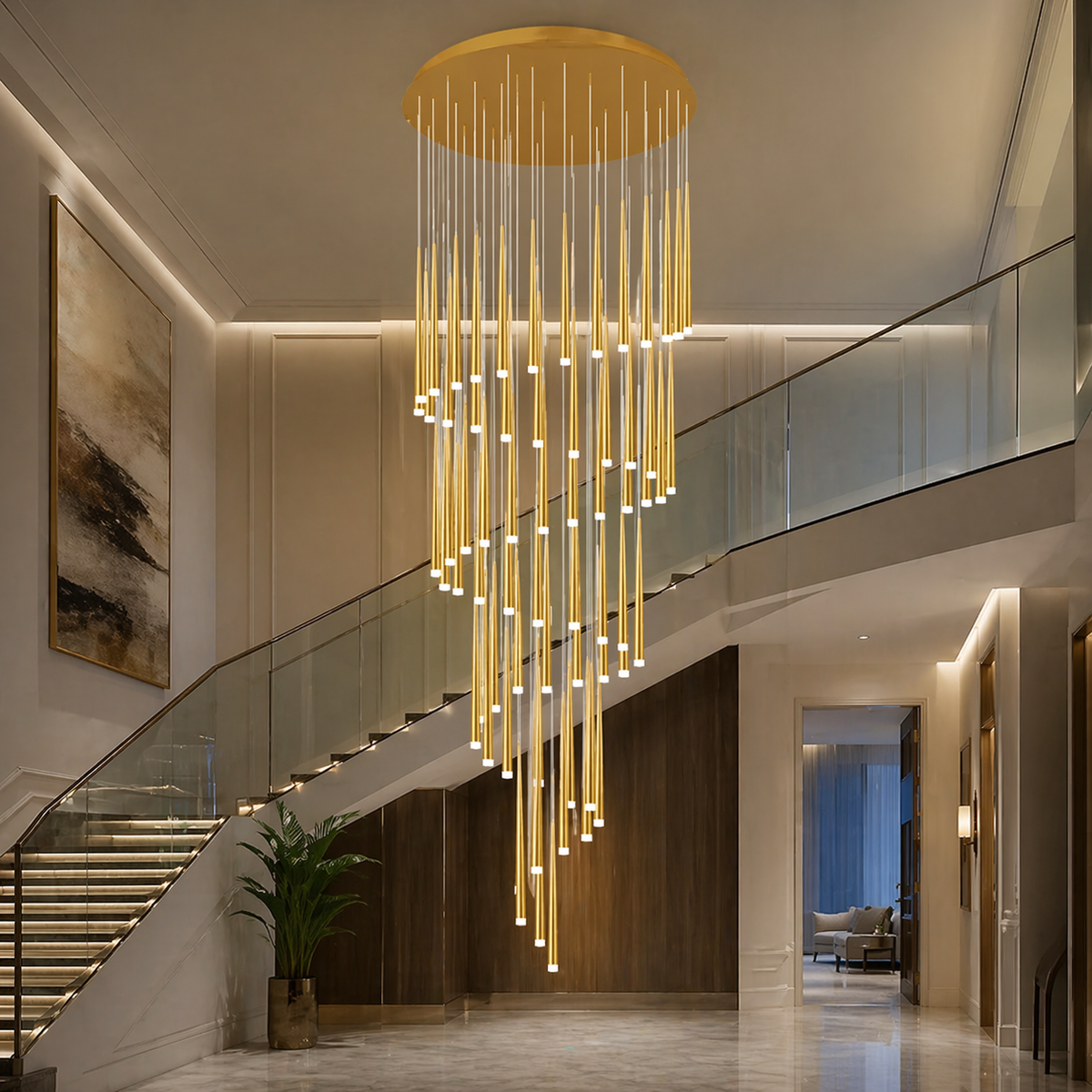 Nordic Flush Mount Ceiling Light | Dimmable LED 6-68 Heads