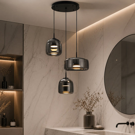 Hand-Blown Glass Pendant Light | Modern Multi-Shade Fixture