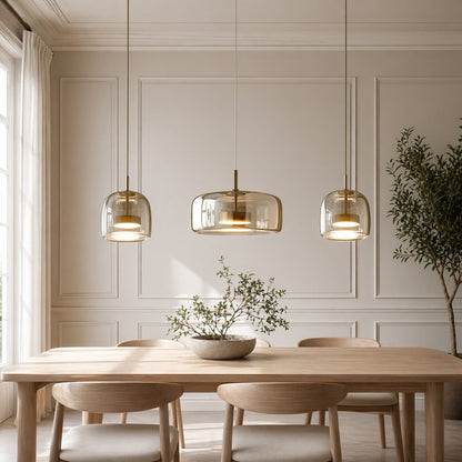 Hand-Blown Glass Pendant Light | Modern Multi-Shade Fixture