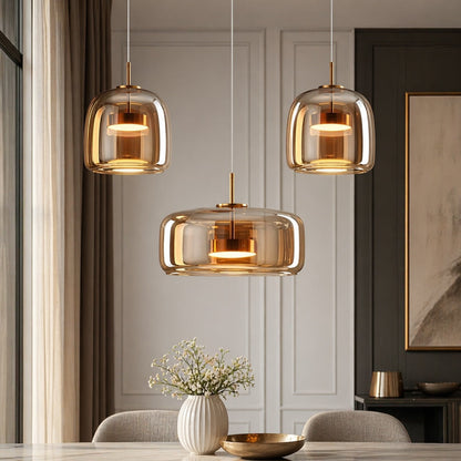 Hand-Blown Glass Pendant Light | Modern Multi-Shade Fixture