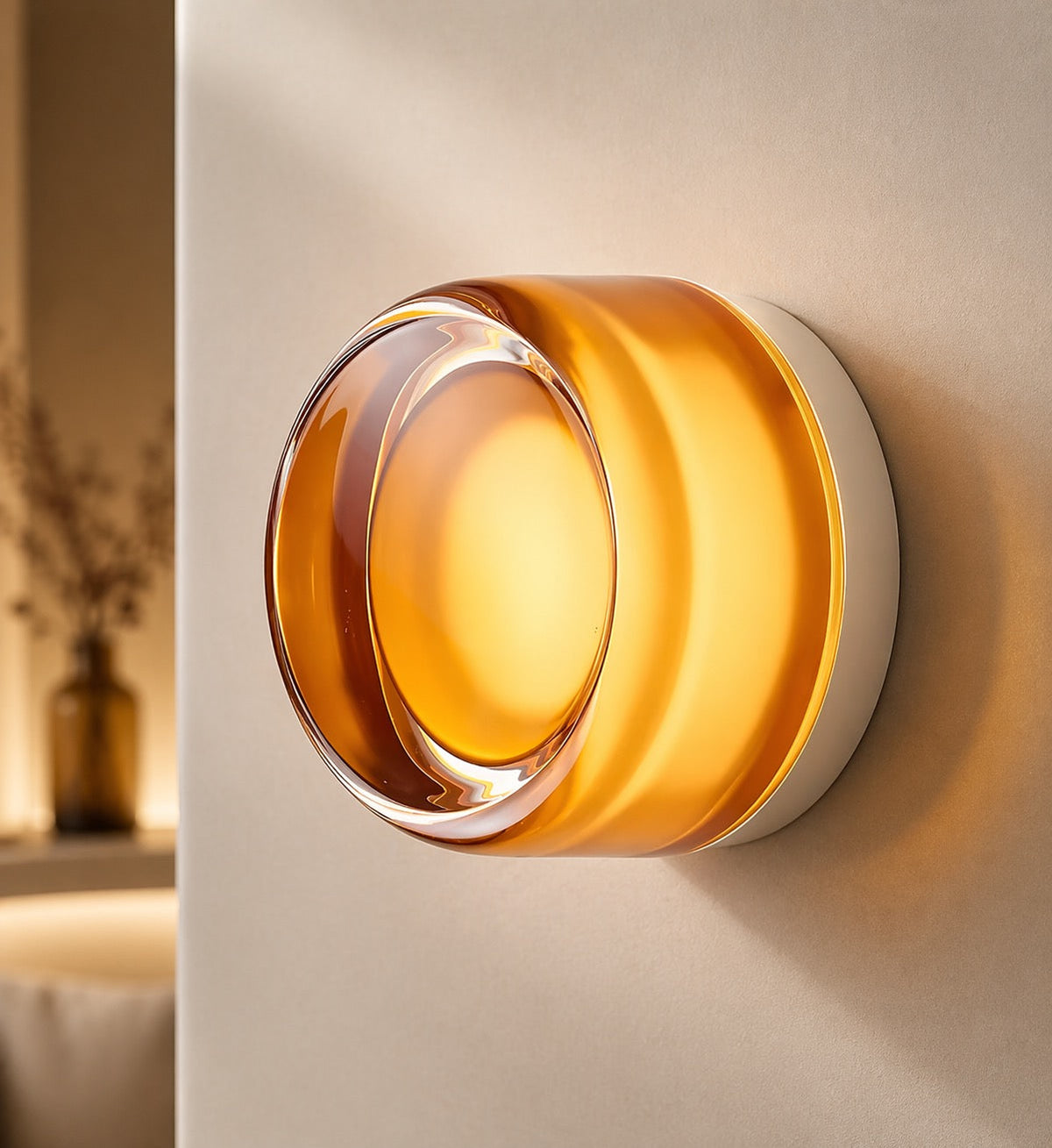 Dimple Glass Wall Light | Smart Sensor Aluminum 3000K Sconce