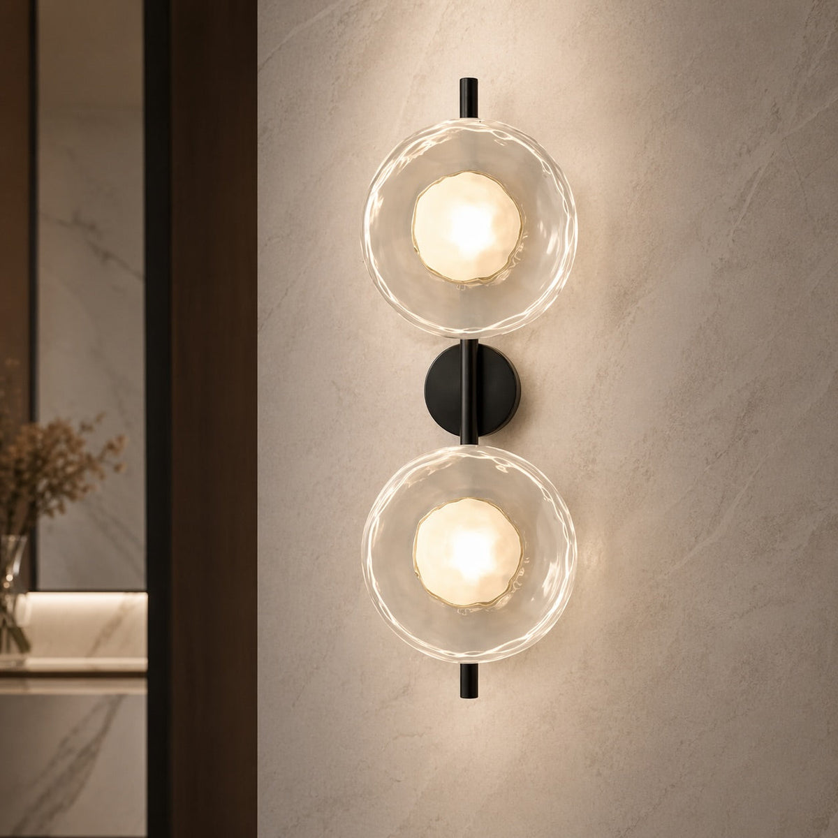 Nordic Round Glass Wall Sconce | Integrated 5W LED Light