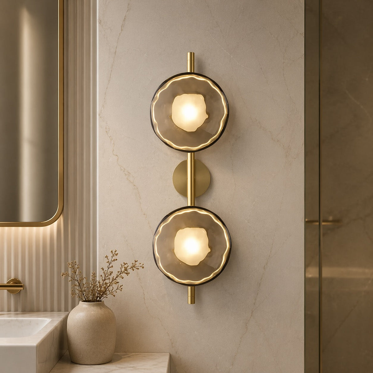 Nordic Round Glass Wall Sconce | Integrated 5W LED Light