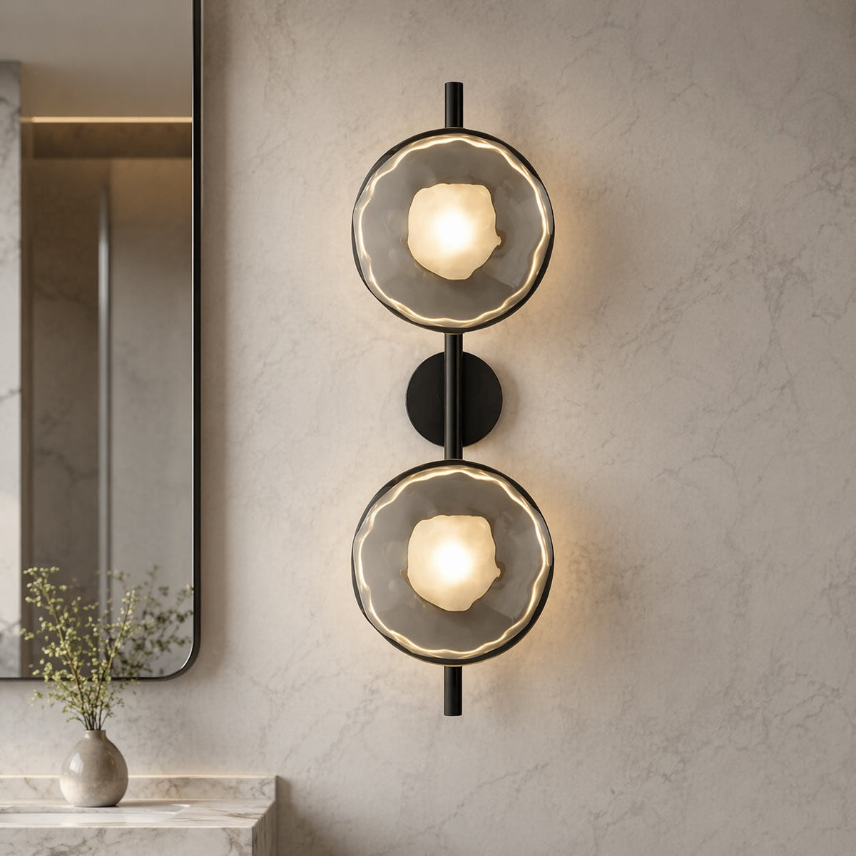 Nordic Round Glass Wall Sconce | Integrated 5W LED Light