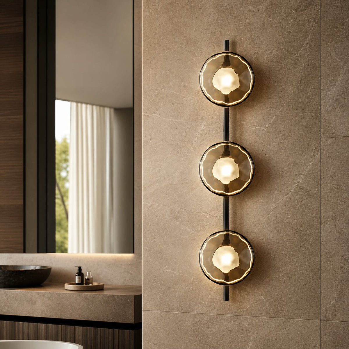 Nordic Round Glass Wall Sconce | Integrated 5W LED Light