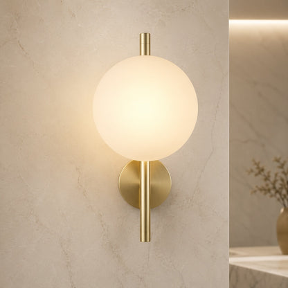 Nordic Round Glass Wall Sconce | Integrated 5W LED Light