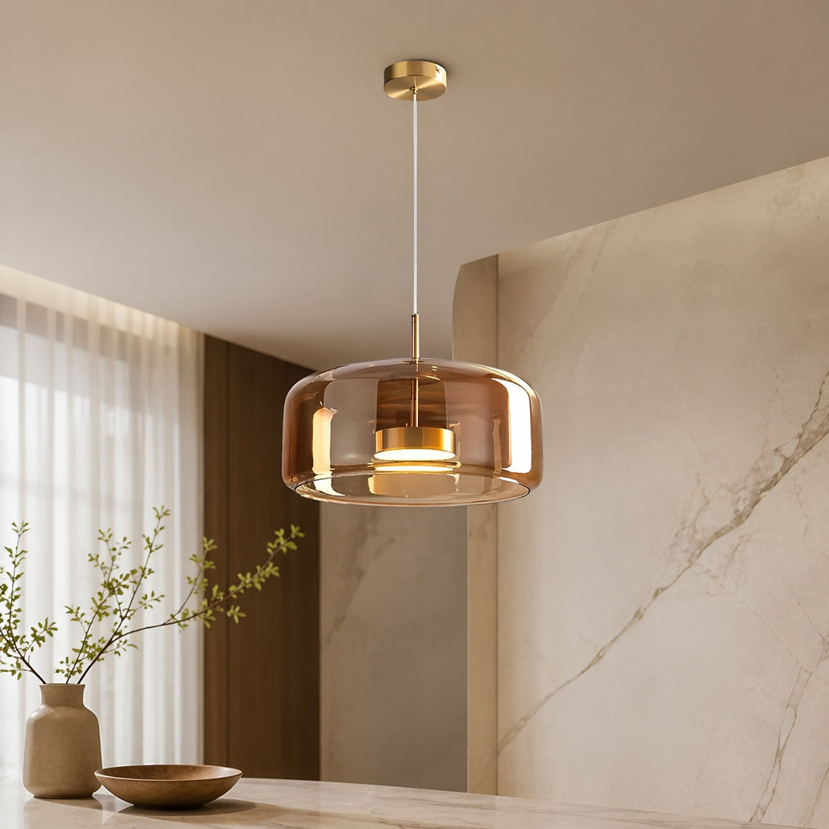 Hand-Blown Glass Pendant Light | Modern Multi-Shade Fixture