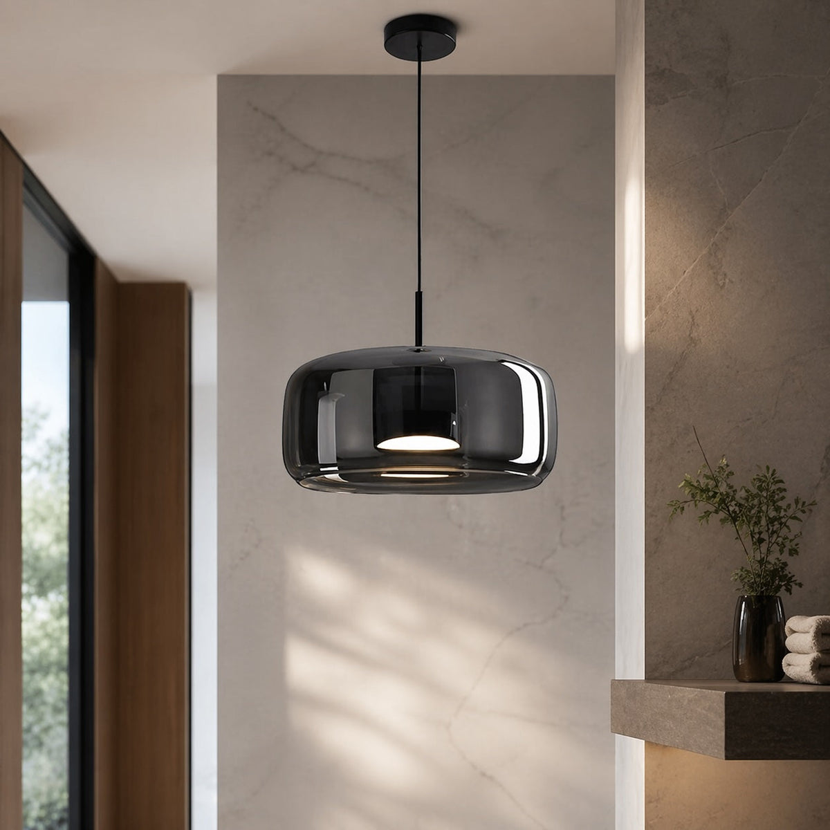 Hand-Blown Glass Pendant Light | Modern Multi-Shade Fixture