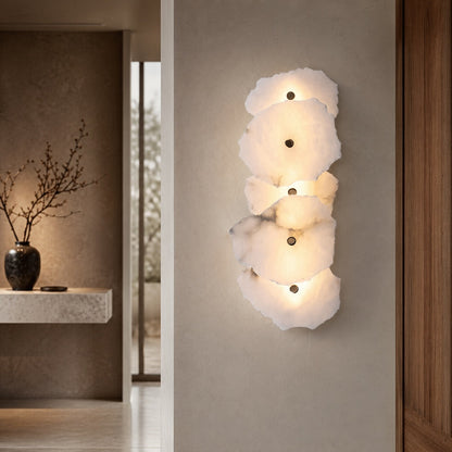 Iron & Marble Wall Light | Adjustable LED Bedroom Sconce