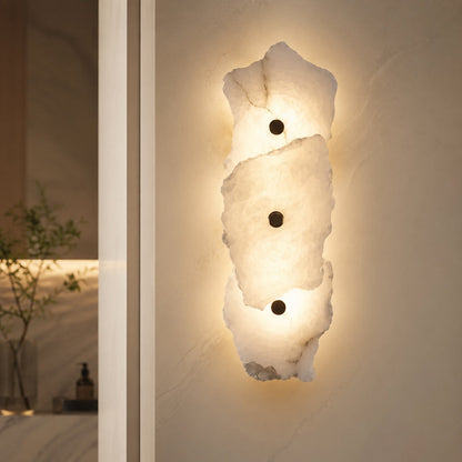 Iron & Marble Wall Light | Adjustable LED Bedroom Sconce
