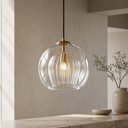 Modern Glass Pendant Light | Adjustable Kitchen Island Fixture