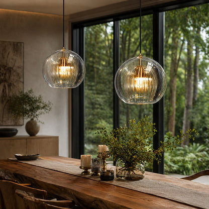 Modern Glass Pendant Light | Adjustable Kitchen Island Fixture