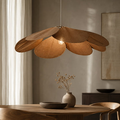 Flower Pendant Lamp | Fabric Shade Adjustable E27 Ceiling Light