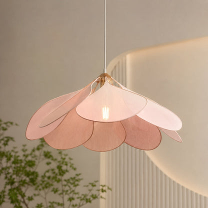Flower Pendant Lamp | Fabric Shade Adjustable E27 Ceiling Light