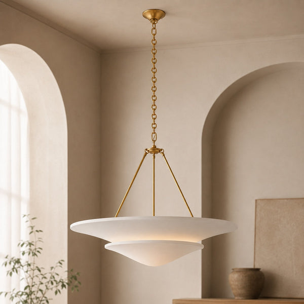 Vintage French Chandelier | Copper Plaster LED 12W Fixture