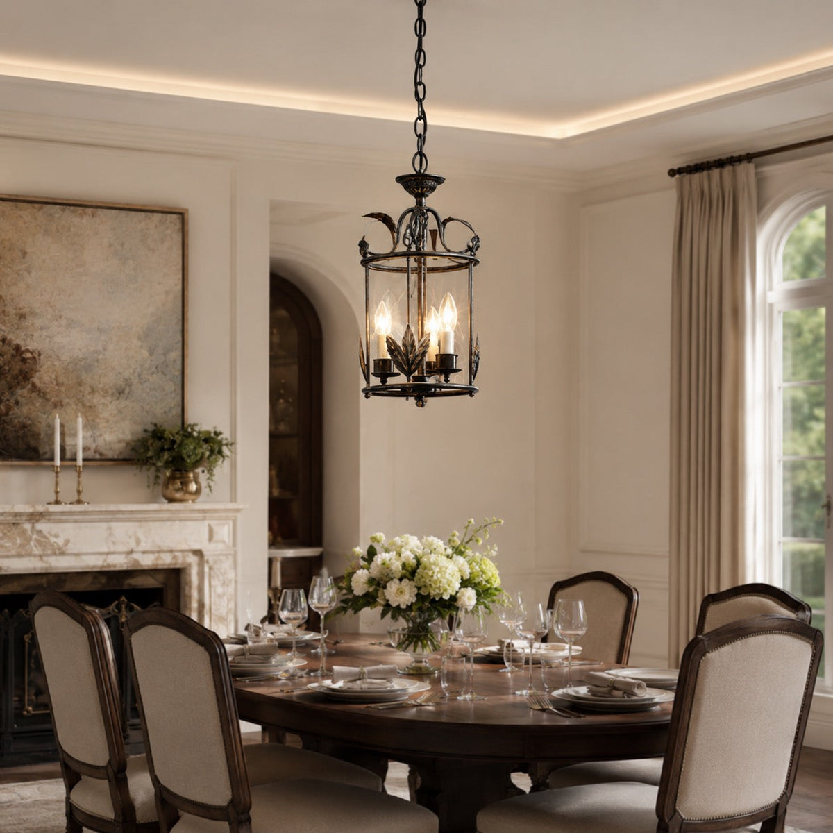 Modern Black Pendant Light | Adjustable Metal LED Kitchen Lamp