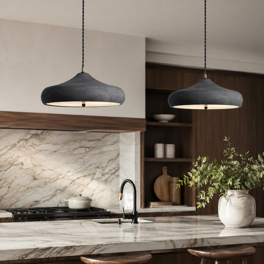 Sculptural Disc Pendant Light | Adjustable LED Suspension